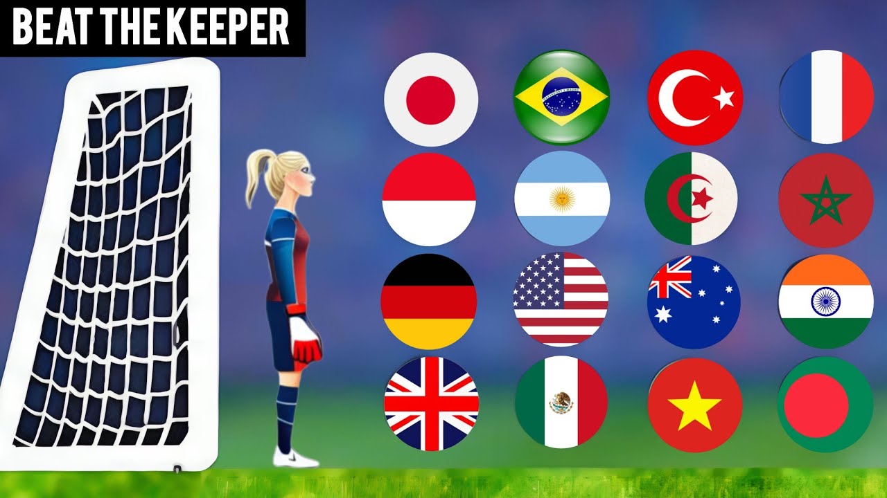 16 COUNTRIES MARBLE RACE | MARBLE SOCCER TOURNAMENT BEAT THE KEEPER