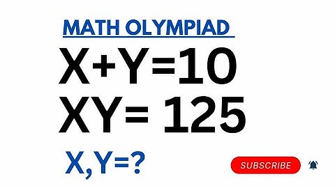 United States | Nice Math Olympiad Algebra Problem ( X,Y)=?