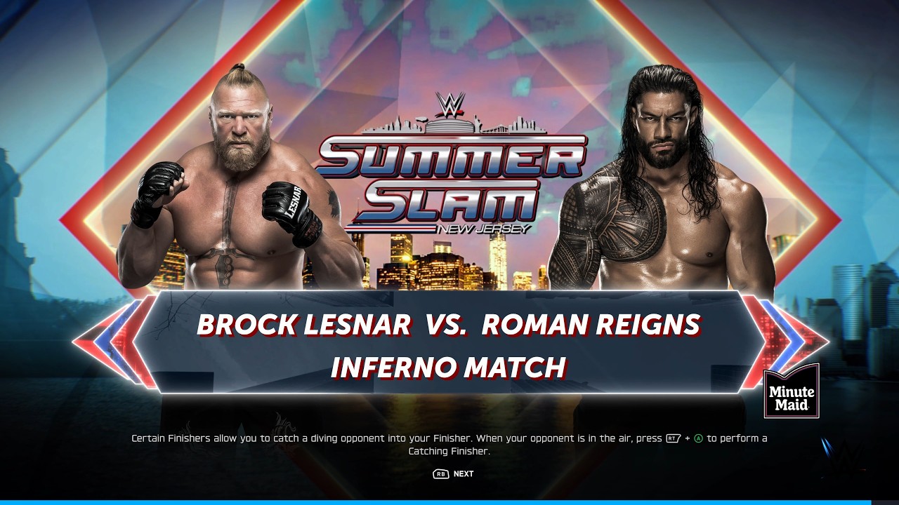WWE 2K26 PC - Brock Lesnar VS Roman Reigns - Inferno [4K60FPS]