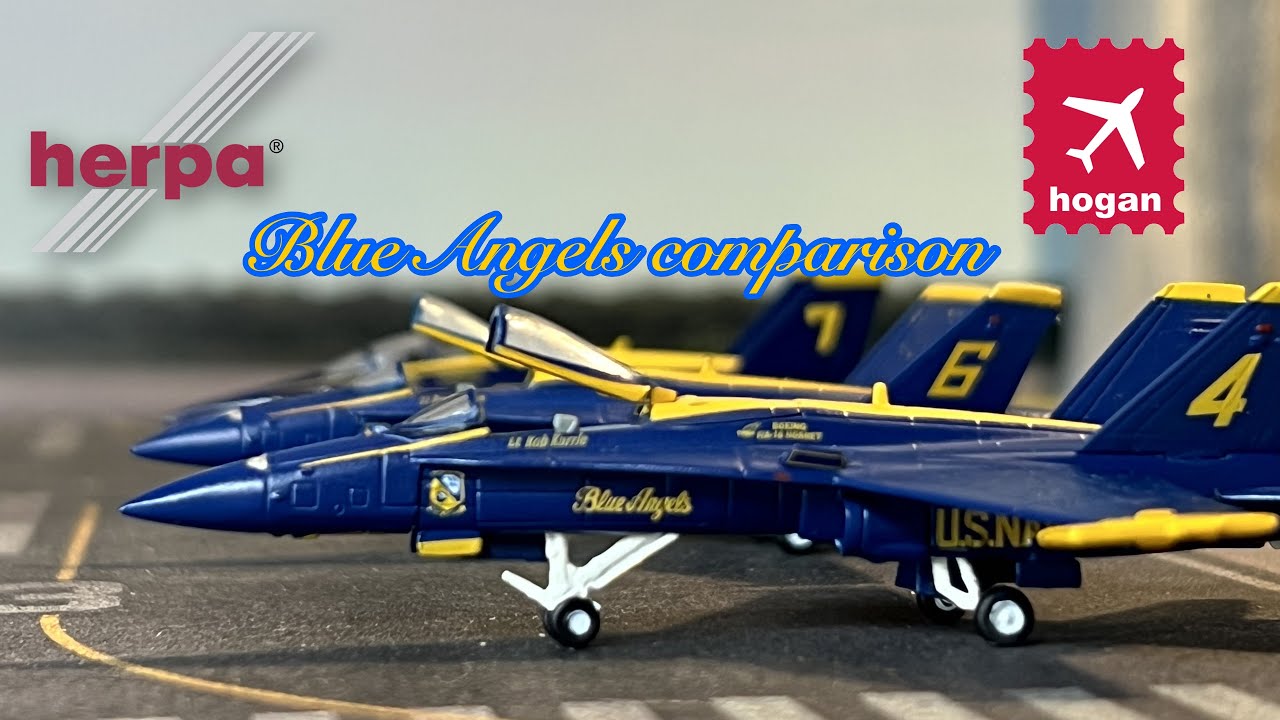Herpa wings vs Hogan wings: F/A-18 Hornet Blue Angels 1/200 
