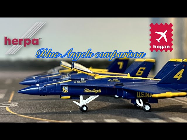 Herpa wings vs Hogan wings: F/A-18 Hornet Blue Angels 1/200