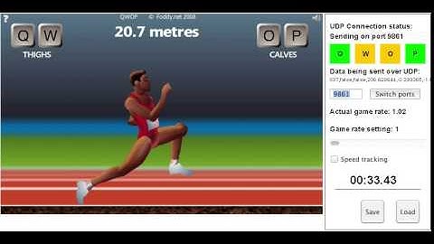 Early QWOP Robot Test