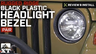 Rugged Ridge Replacement Headlight Bezels Black for 97-06 Jeep Wrangler TJ LJ