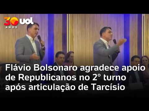 Flávio Bolsonaro thanks Republicans for their support in the runoff after Tarcísio's mediation
