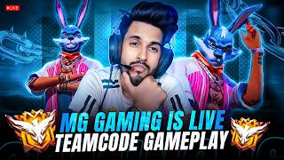 MOBILE GAMEPLAY LIVE | GIVEAWAY ? | TEAM CODE | RANK PUSH | MG GAMING Facecam & Mic Day157
