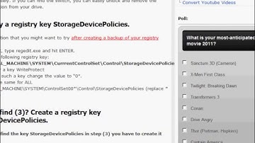 How to: Create a registry key StorageDevicePolicies USB stick write protected Windows (2017)