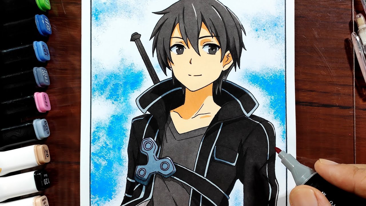 Cách vẽ Kirito trong Sword Art Online | Drawing - YouTube