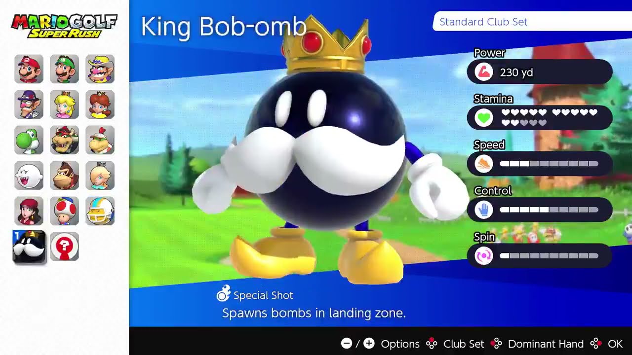 Mario Golf: Super Rush Character Roster