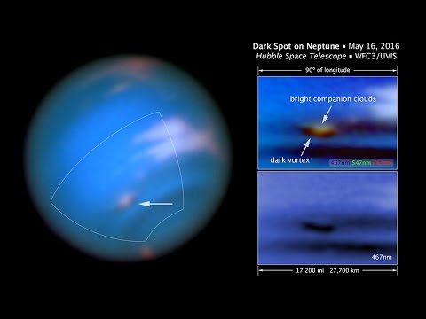 Hubble conferma nuova macchia scura su Nettuno