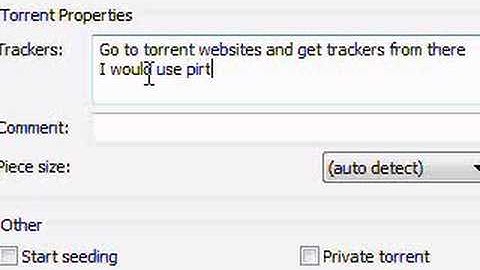How to create a .torrent file using utorrent