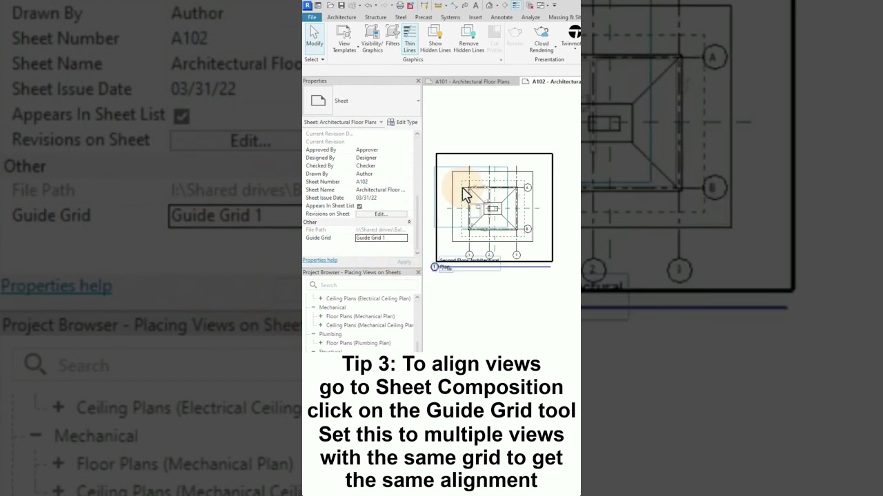 5 Tips for placing Views on Sheets in #Revit #Tips #CAD