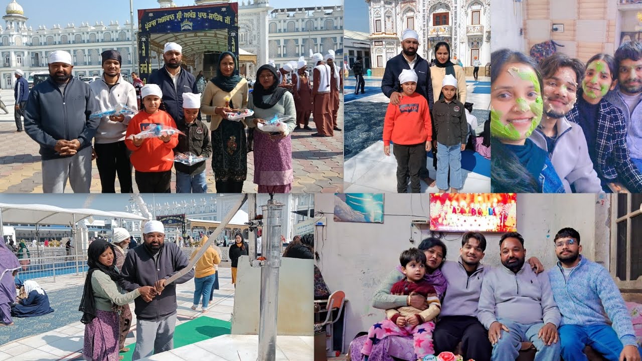 Raja sahib ji gye darshan kran🙏🏻 te baad vich Adi da birthday celebrate kita 🎂