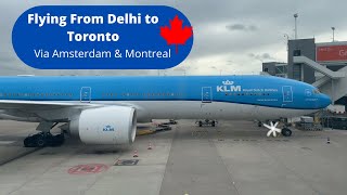 India to Canada Travel Vlog (June 2022) | Via Amsterdam & Montreal | KLM & WestJet Airlines