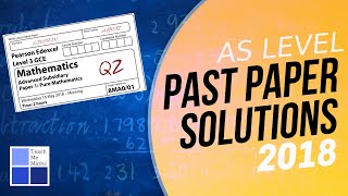 May 2018 Edexcel AS level Maths Paper 1 - Question 2