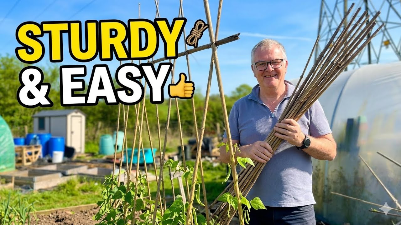 How to Make an A-Frame Bean Support (Simple DIY for Beginners) - YouTube