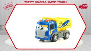 Dickie - Happy Scania Wywrotka z napędem Światło Dźwięk 3816002 - www.krainazabawy.pl