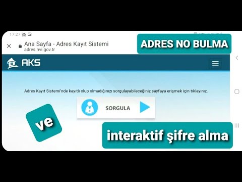 ADRES NO SORGULAMA /ADRES KODU BULMA/ADRES KODU/ İNTERAKTİF ŞİFRE ALMA/FETHİYE EMİNE YABACIOĞLU