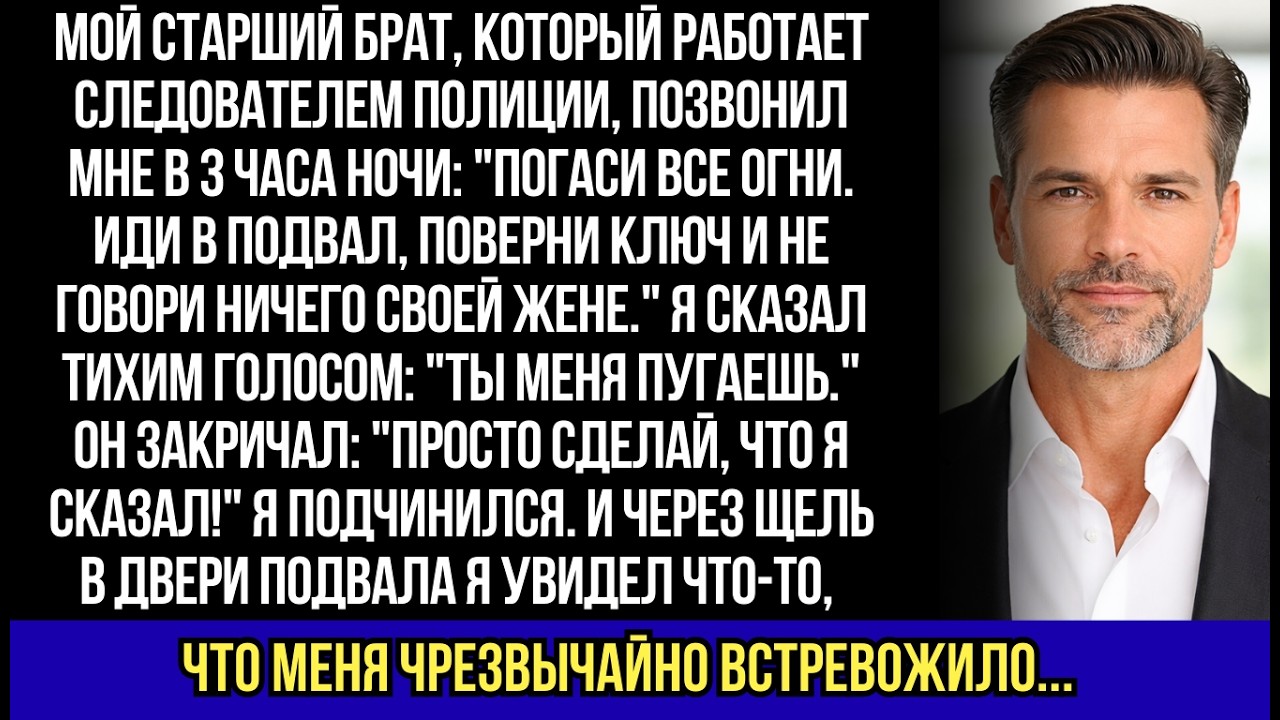 Мой старший брат (который полицейский) позвонил мне в 3 часа ночи: 