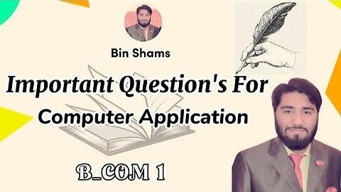 Important Questions For Computer BCOM -1 ADC-1 Punjab University Sargodha University  2023
