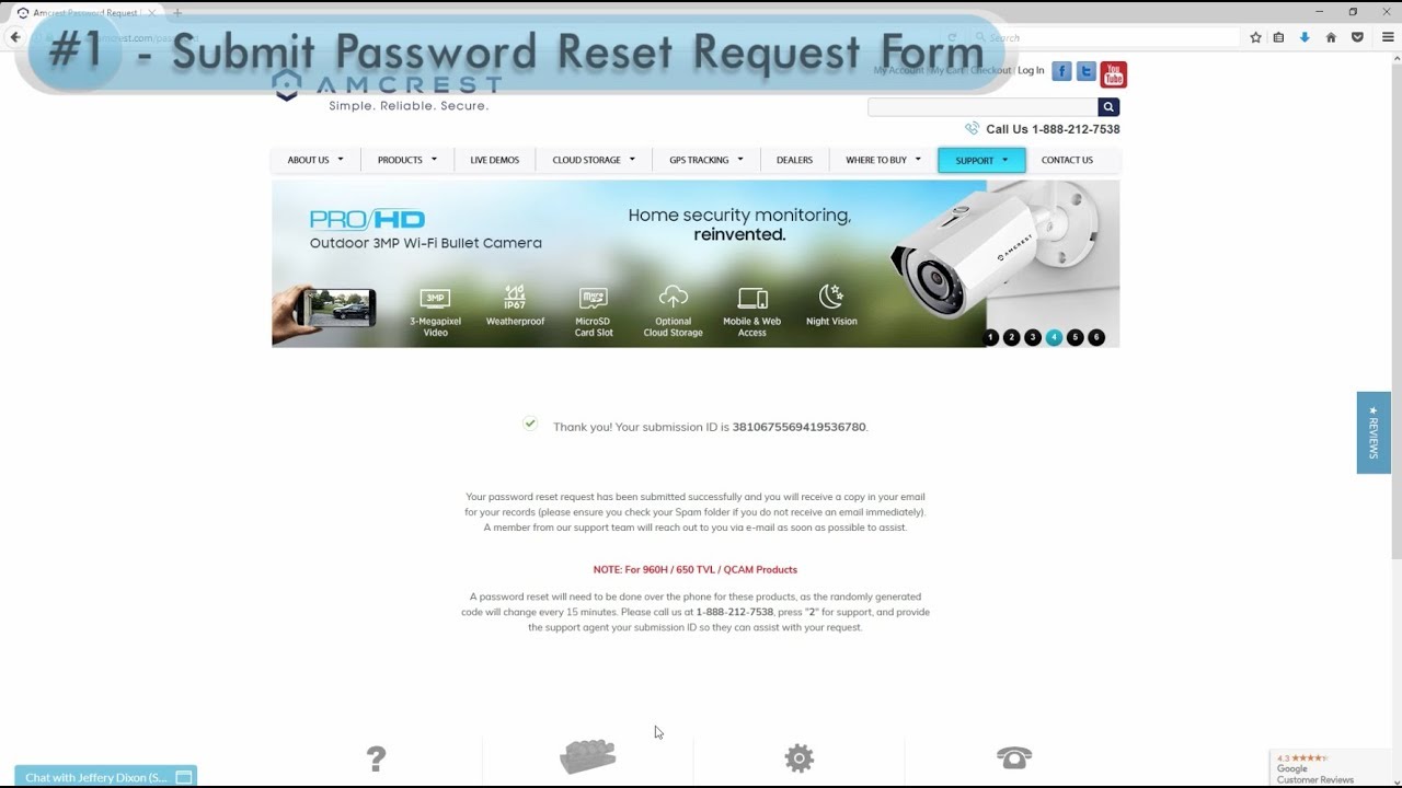 amcrest invalid password