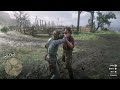 Red Dead Redemption 2 Arthur knocking folks out in Valentine