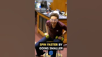 Draai sneller door kleiner te gaan! 🌀 #DrTatiana #wetenschap #grappig #shorts