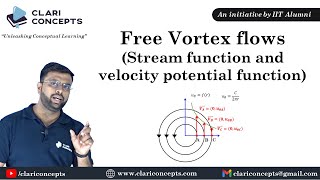 Free Vortex Flow: Stream function and velocity potential function (Hindi)