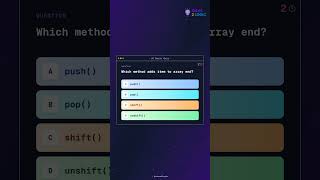 JS Interview Question: Which method adds item to array end?