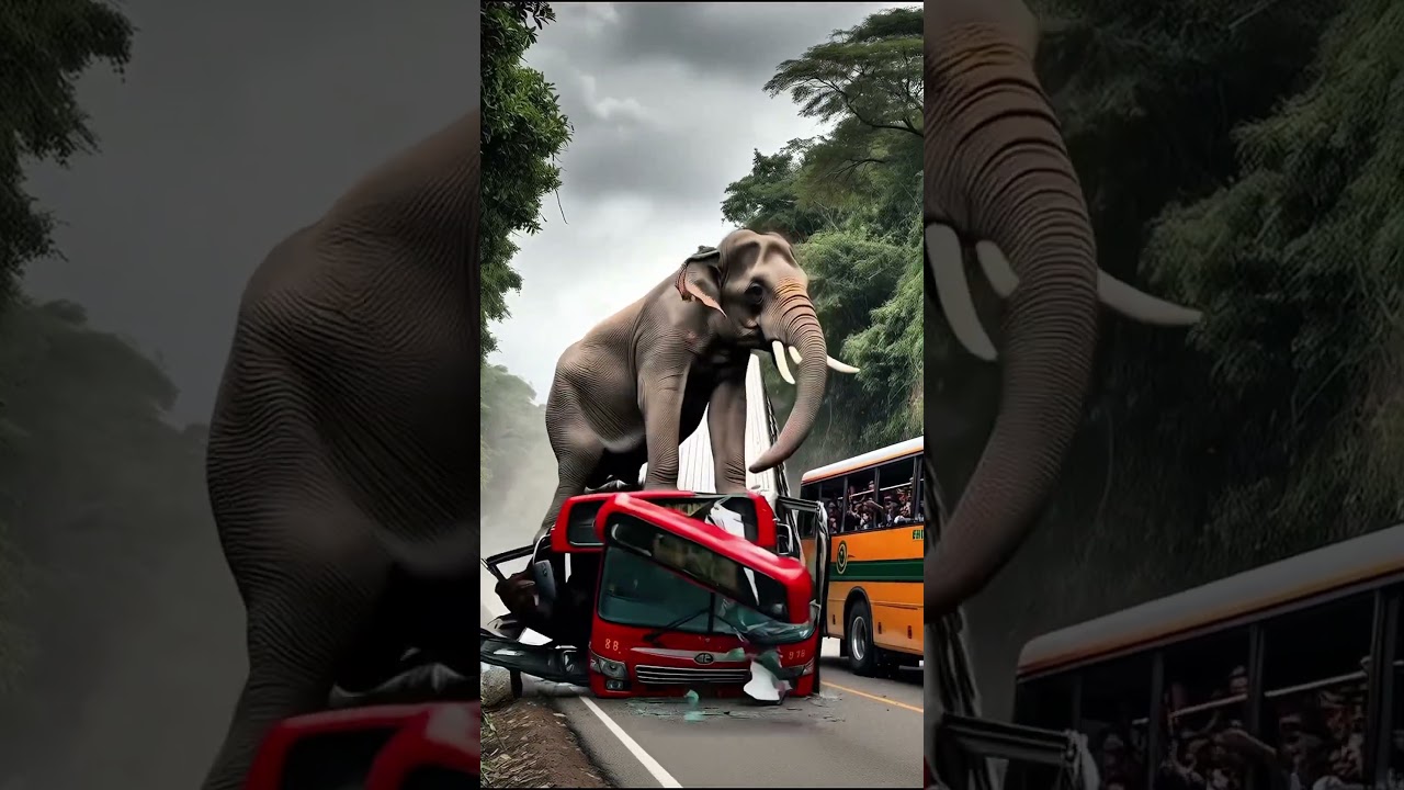 Elephant bus attack 