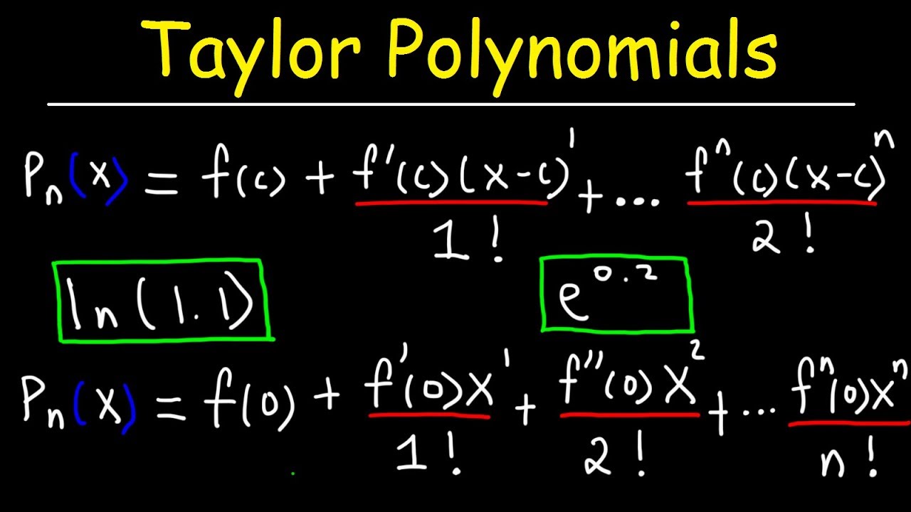 ⁣Taylor Polynomials & Maclaurin Polynomials With Approximations