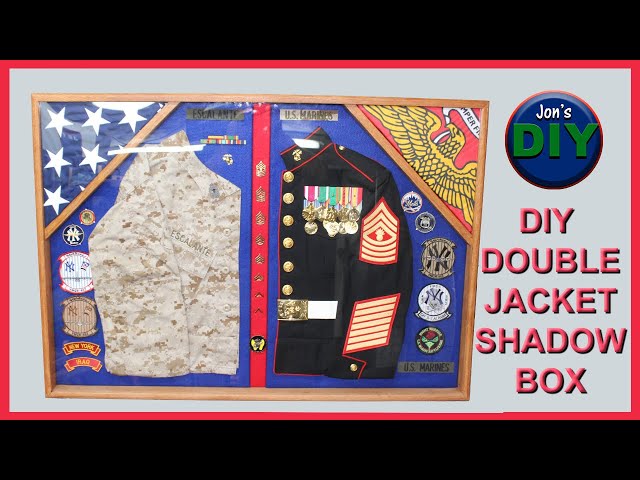 dress blues shadow box 31 in x 37 in Custom Shadow Box – Luna Custom Wood Work LLC main image 1