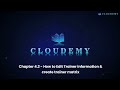 Chapter 4.2  How to edit trainer