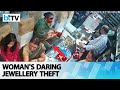 Viralelderly woman steals gold necklace worth 10 lakh in gorakhpur