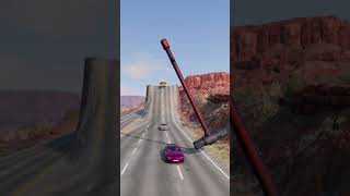 Cars Vs Spinning Giant Hammer