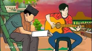 Story WA Animasi Sholawat Versi Orang Main Gitar Santri
