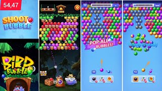 54,47, " bubble shooter" Mobile game gameplay, Android game  gameplay. screenshot 1