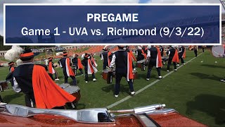 PREGAME | Bass 2 Drumcam | UVA CMB 2022 GAME 1 (vs. Richmond 9/3)
