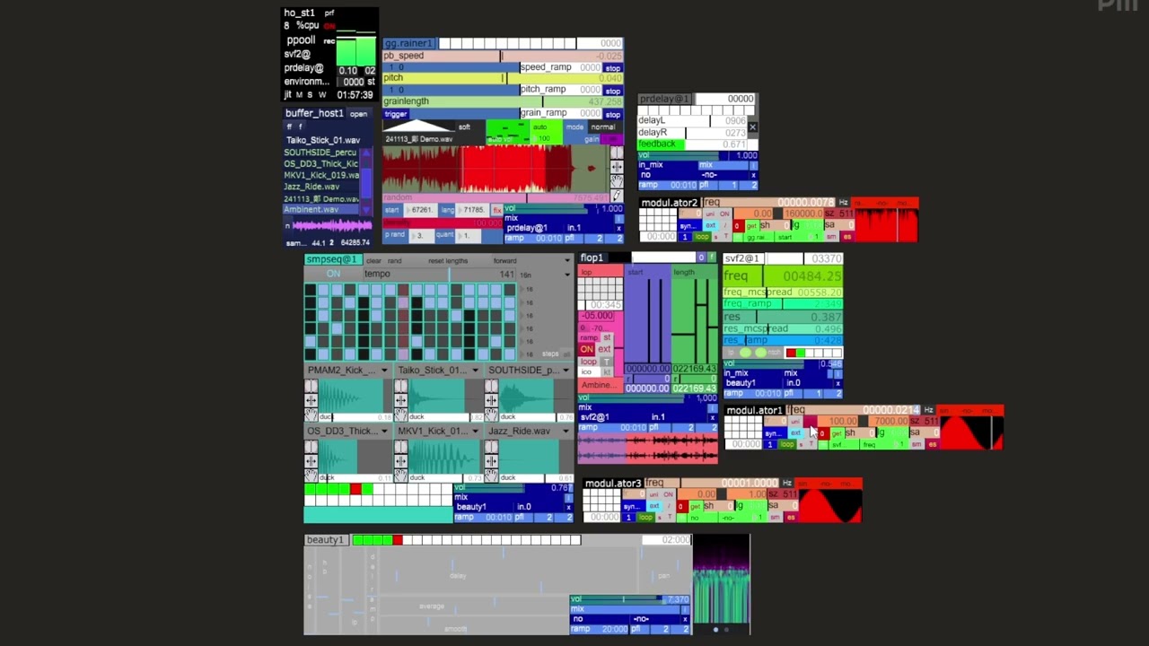 max/msp ppooll nature sound patching