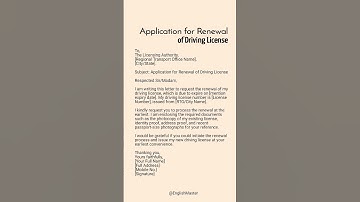 Application for Renewal of Driving License #drivinglicence #driving #license #shorts