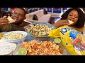 MEXICAN SHRIMP CEVICHE + DELICIOUS SALMON TACOS!! | MUKBANG EATING SHOW!!