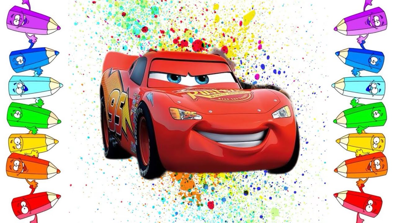 Тачки 🚘 Маквин Раскраска Coloring cars How Color easy McQueen #colorbook #drawing #artmarkers #333