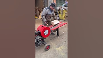 Unstoppable Machine! Rack Log Splitter by SKIF ⚙️ Ukrainian Power 🇺🇦 #shorts #logsplitter #wood