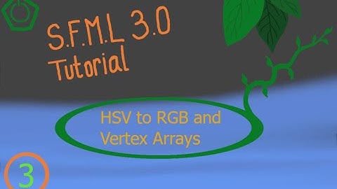 SFML 3.0 Tutorial 3: HSV to RGB and Vertex arrays