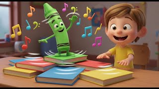 картинка: Мои мелки устроили вечеринку | Весёлая песенка для детей