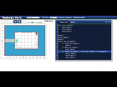 Reeborg's World   Rain 0 & 1 | Python Solution