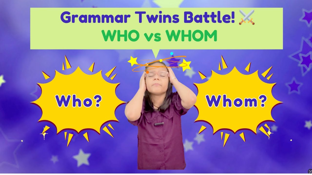 Who vs Whom 🤔 | Easy Grammar Trick for Kids & Beginners | Vocab with ...