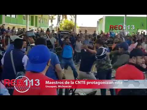 VIDEO Maestros de la CNTE protagonizan riña en su asamblea masiva en Uruapan