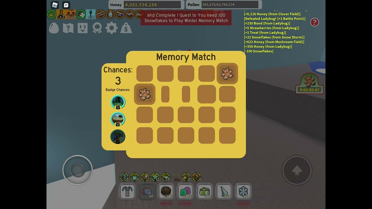 The Worst Memory Match Pain Ever Bee Swarm Simulator YouTube