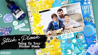 USING UP YOUR STICKER STASH // Scrapbooking Page Process "Love Them"