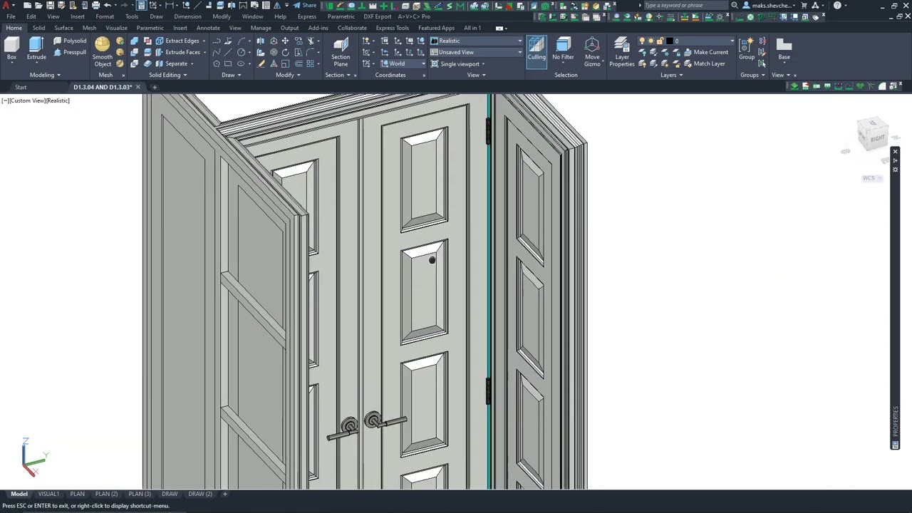 Столярные изделия в Автокад. Проектирование дверей. Joinery. Woodworking.
